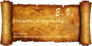 Ehrenfeld Veronika névjegykártya